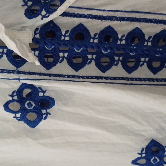 🔥🔥🔥J. CREW embroidered tassel cotton tunic M India - Picture 4 of 13